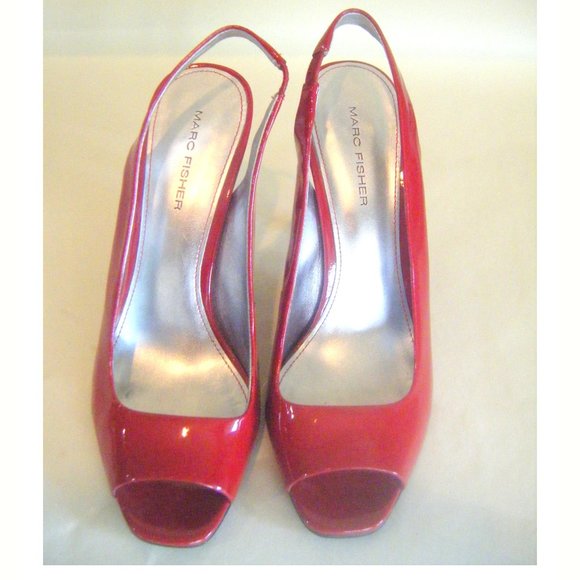 Red Patent Marc Fisher Pumps US Size 6 - Picture 2 of 7